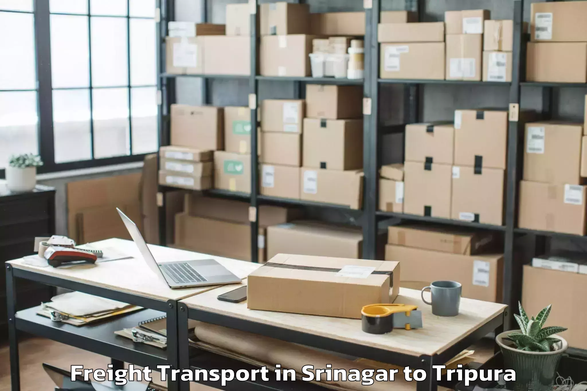 Srinagar to Tripura Freight Transport Booking